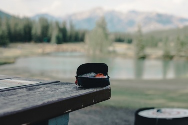 Logotrade corporate gifts photo of: RCS recycled nubuck PU pouch first aid set mailable