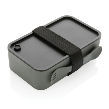Logotrade promotional gift picture of: GRS recycled PP lunch box with spork