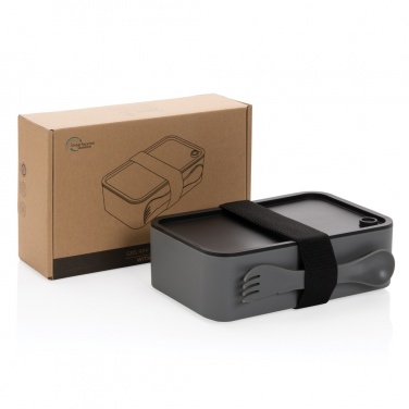 Logo trade promotional items image of: GRS recycled PP lunch box with spork