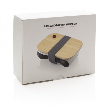 Logotrade promotional products photo of: Glass lunchbox with bamboo lid