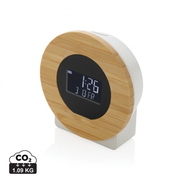 Logotrade corporate gifts photo of: Utah RCS rplastic and bamboo LCD desk clock