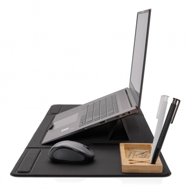 Logo trade advertising products image of: Impact AWARE RPET Foldable desk organizer with laptop stand