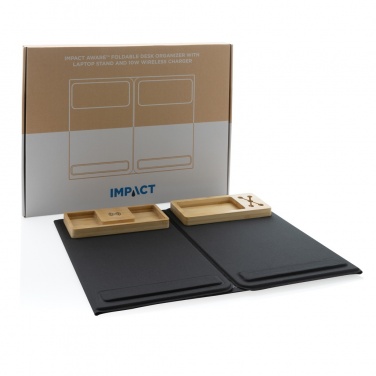 Logo trade promotional products picture of: Impact AWARE RPET Foldable desk organizer with laptop stand