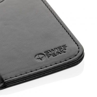 Logo trade promotional items picture of: Swiss Peak RCS recycled PU 10W wireless charging mousepad