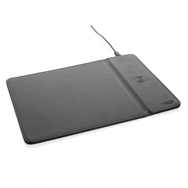 Logotrade promotional giveaway image of: Swiss Peak RCS recycled PU 10W wireless charging mousepad
