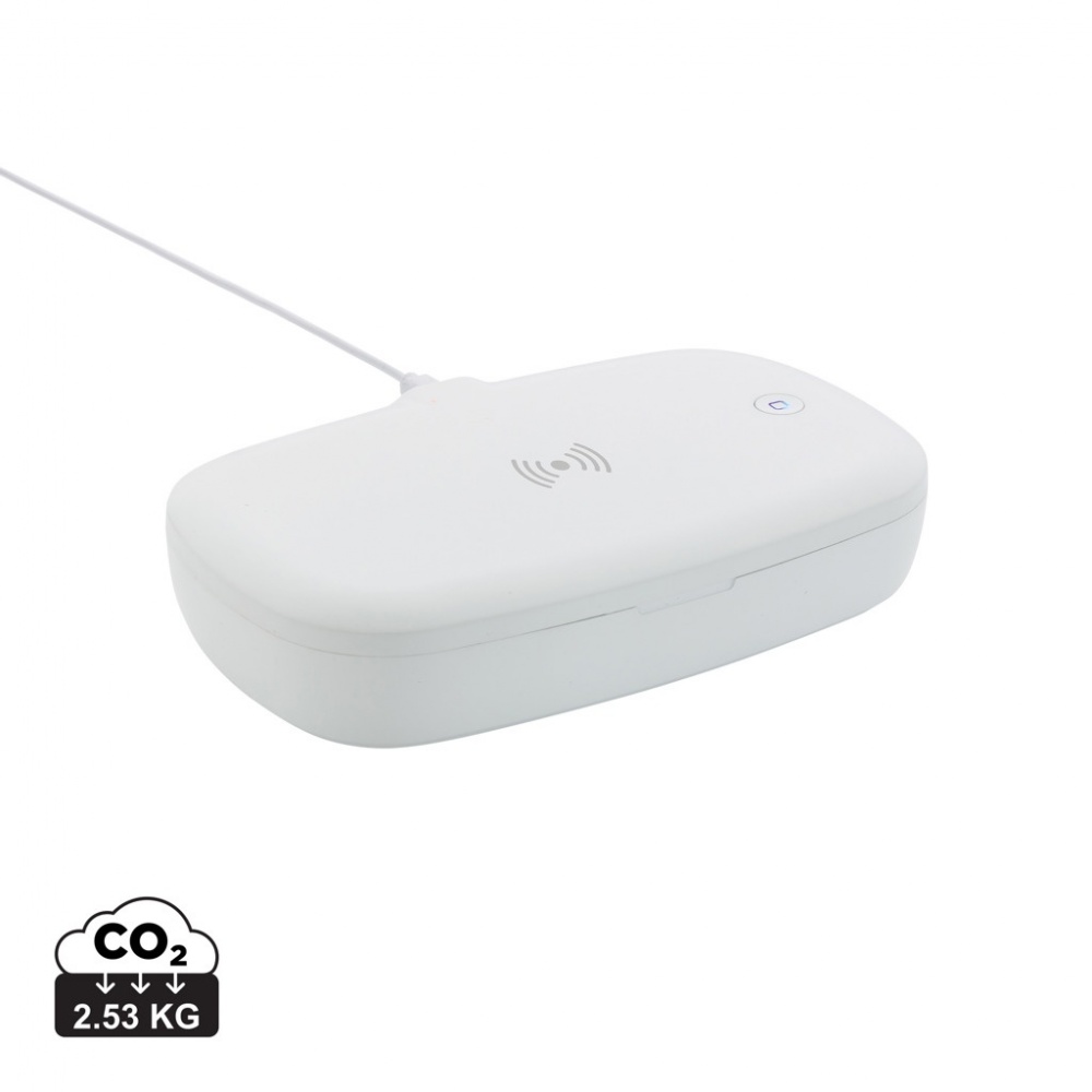 Logotrade promotional products photo of: UV-C steriliser box with 5W wireless charger