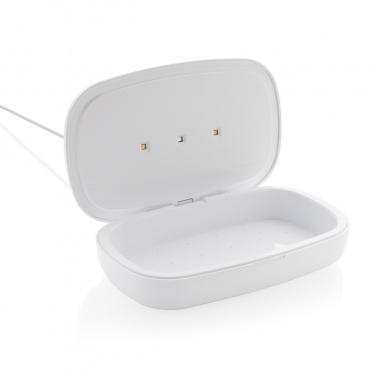 Logo trade promotional gifts image of: UV-C steriliser box with 5W wireless charger