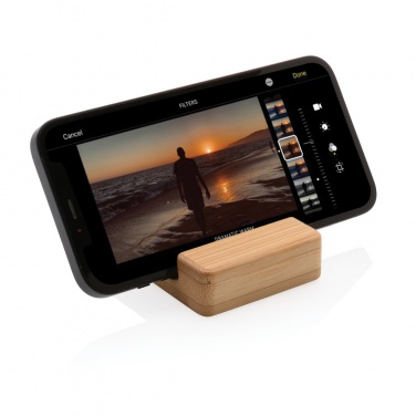 Logo trade promotional gift photo of: Bamboo phone stand XD