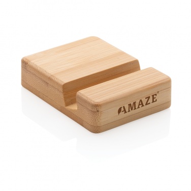 Logo trade promotional products picture of: Bamboo phone stand XD