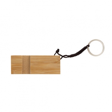 Logo trade corporate gifts picture of: Standkey bamboo keychain phone stand