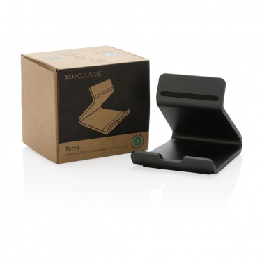 Logo trade corporate gift photo of: Terra RCS recycled aluminium tablet & phone stand