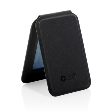 Logo trade advertising products image of: Magstand RCS recycled PU magnetic phone wallet with stand