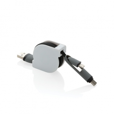 Logo trade promotional merchandise photo of: 3-in-1 retractable cable