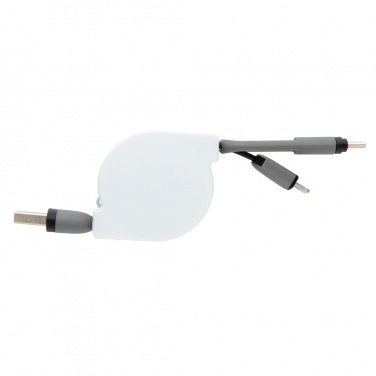 Logo trade corporate gifts image of: 3-in-1 retractable cable