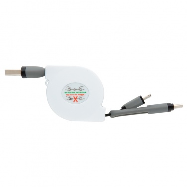 Logo trade advertising product photo of: 3-in-1 retractable cable