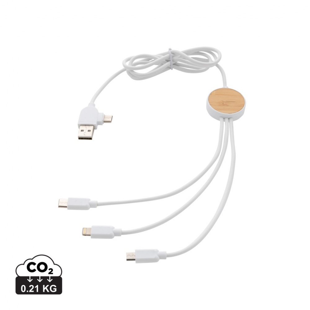 Logo trade promotional items picture of: RCS recycled plastic Ontario 6-in-1 cable