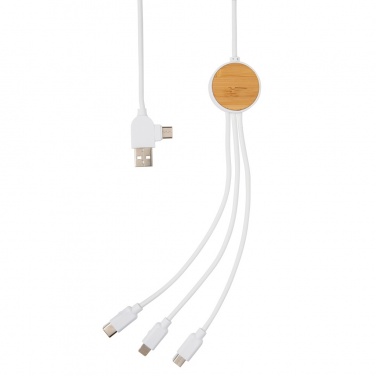Logo trade advertising product photo of: RCS recycled plastic Ontario 6-in-1 cable