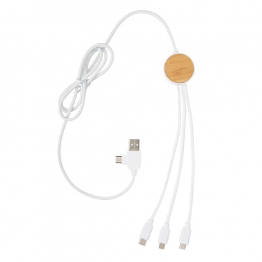 Logo trade promotional products image of: RCS recycled plastic Ontario 6-in-1 cable