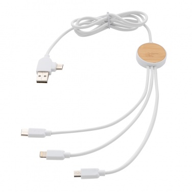 Logo trade corporate gifts picture of: RCS recycled plastic Ontario 6-in-1 cable