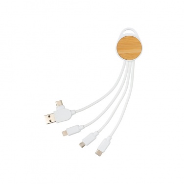 Logo trade promotional giveaways picture of: RCS recycled plastic Ontario 6-in-1 round cable