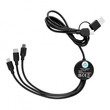 Logo trade promotional giveaway photo of: RCS recycled TPE and recycled plastic 6-in-1 cable