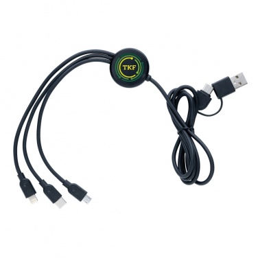 Logotrade promotional gift image of: RCS recycled TPE and recycled plastic 6-in-1 cable