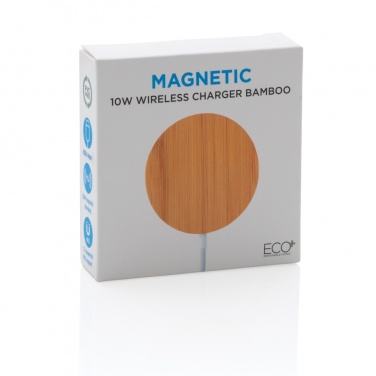 Logotrade promotional items photo of: 10W bamboo magnetic wireless charger