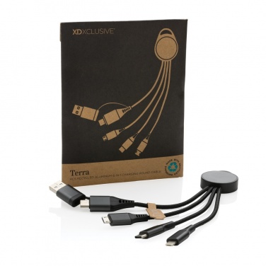 Logo trade promotional product photo of: Terra RCS recycled aluminium 6-in-1 charging cable