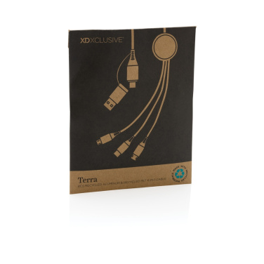 Logo trade promotional items image of: Terra RCS recycled aluminium 120cm 6-in-1 cable