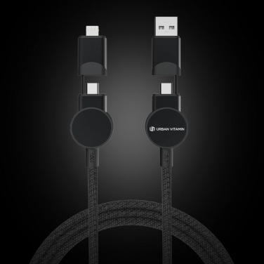 Logo trade promotional gift photo of: Oakland RCS recycled plastic 6-in-1 fast charging 45W cable