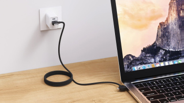 Logo trade advertising products image of: Urban Vitamin Stockton 65W RCS RTPE/RPET magnetic cable