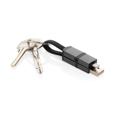Logo trade promotional merchandise photo of: Terra recycled aluminum 4 in 1 60W fast charging cable