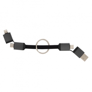 Logo trade advertising product photo of: Terra recycled aluminum 4 in 1 60W fast charging cable