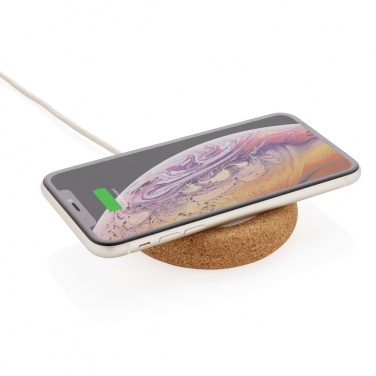 Logotrade promotional item picture of: Cork and Wheat 5W wireless charger