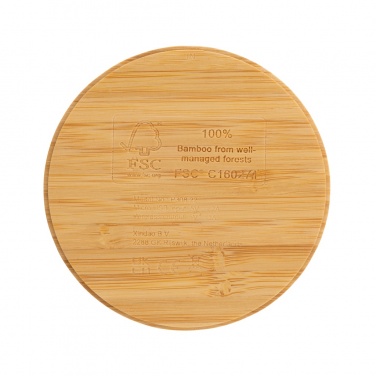 Logotrade corporate gifts photo of: Bamboo 5W round wireless charger