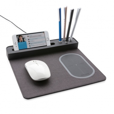 Logo trade promotional gifts picture of: Air mousepad with 5W wireless charging and USB