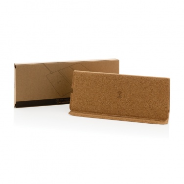 Logo trade promotional products image of: 10W wireless charging cork mousepad and stand