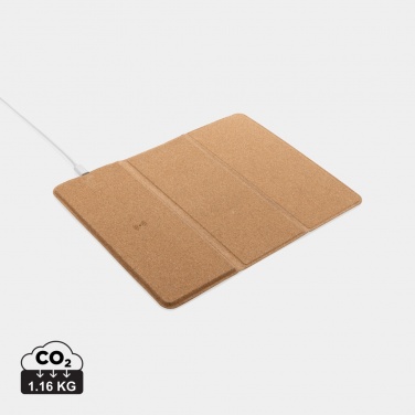 Logotrade advertising product image of: 10W wireless charging cork mousepad and stand