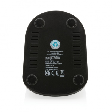 Logotrade corporate gifts photo of: RCS recycled plastic double coil wireless stand 15W