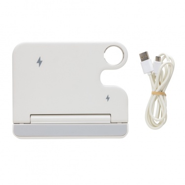 Logotrade promotional giveaway image of: Joltz RCS recycled plastic dual 15W charger with iWatch slot