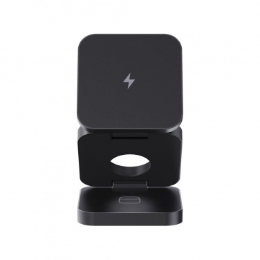 Logotrade advertising products photo of: Terra RCS recycled aluminum foldable 3 in 1 15W charger