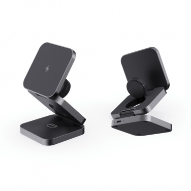 Logotrade promotional giveaways photo of: Terra RCS recycled aluminum foldable 3 in 1 15W charger