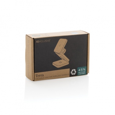 Logotrade promotional giveaway image of: Terra RCS recycled aluminum foldable 3 in 1 15W charger