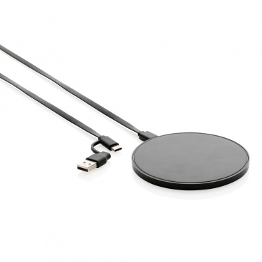 Logo trade promotional products image of: RCS standard recycled plastic 10W wireless charger