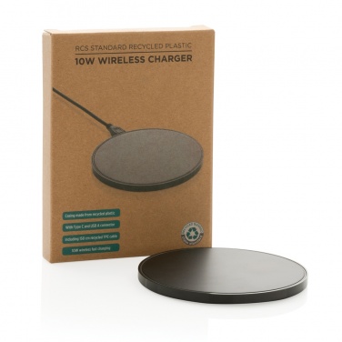 Logotrade promotional item picture of: RCS standard recycled plastic 10W wireless charger