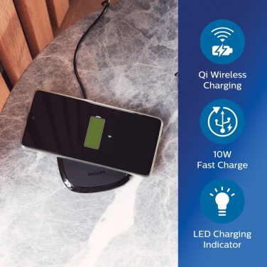 Logo trade promotional items image of: Philips 10W Qi wireless charger