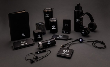Logo trade advertising products image of: Light up logo 5W wireless charging pen holder