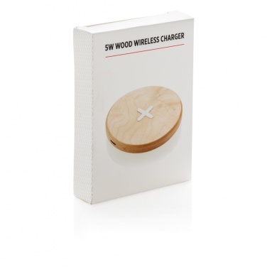 Logo trade corporate gifts picture of: 5W wood wireless charger