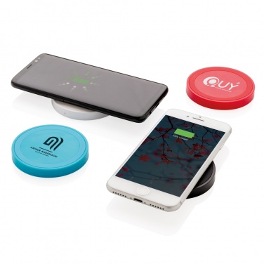 Logo trade promotional items image of: 5W wireless charging pad round