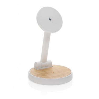 Logo trade advertising product photo of: Ontario RCS rplastic 15W magnetic charging 2 in 1 stand